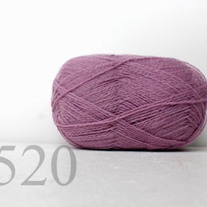 WOOL yarn 100%-Wool for knitting, crochet, - pink-purple  #520