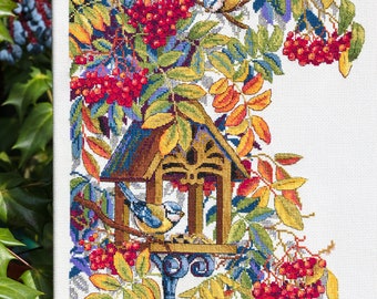 Merejka Kreuzstich-Set „Rowan“ – Komplett Mit Stoff, Garn, Nadel & Anleitung, Motiv 27x37 Cm