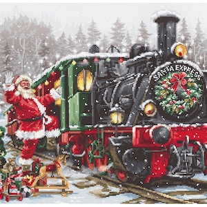 Santa&#39;s Express - Gezählter Kreuzstich von Lucas Marke B2397