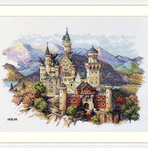 Neuschwanstein Castle - Merejka cross stitch Kit K201