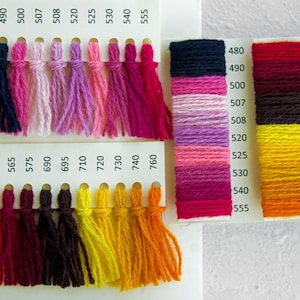 Wool Sample card 80 colors 100% wool Wool yarn image 1