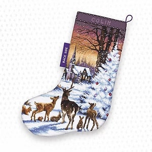 Christmas Wood Stocking - Letistitch 948 counted cross stitch kit
