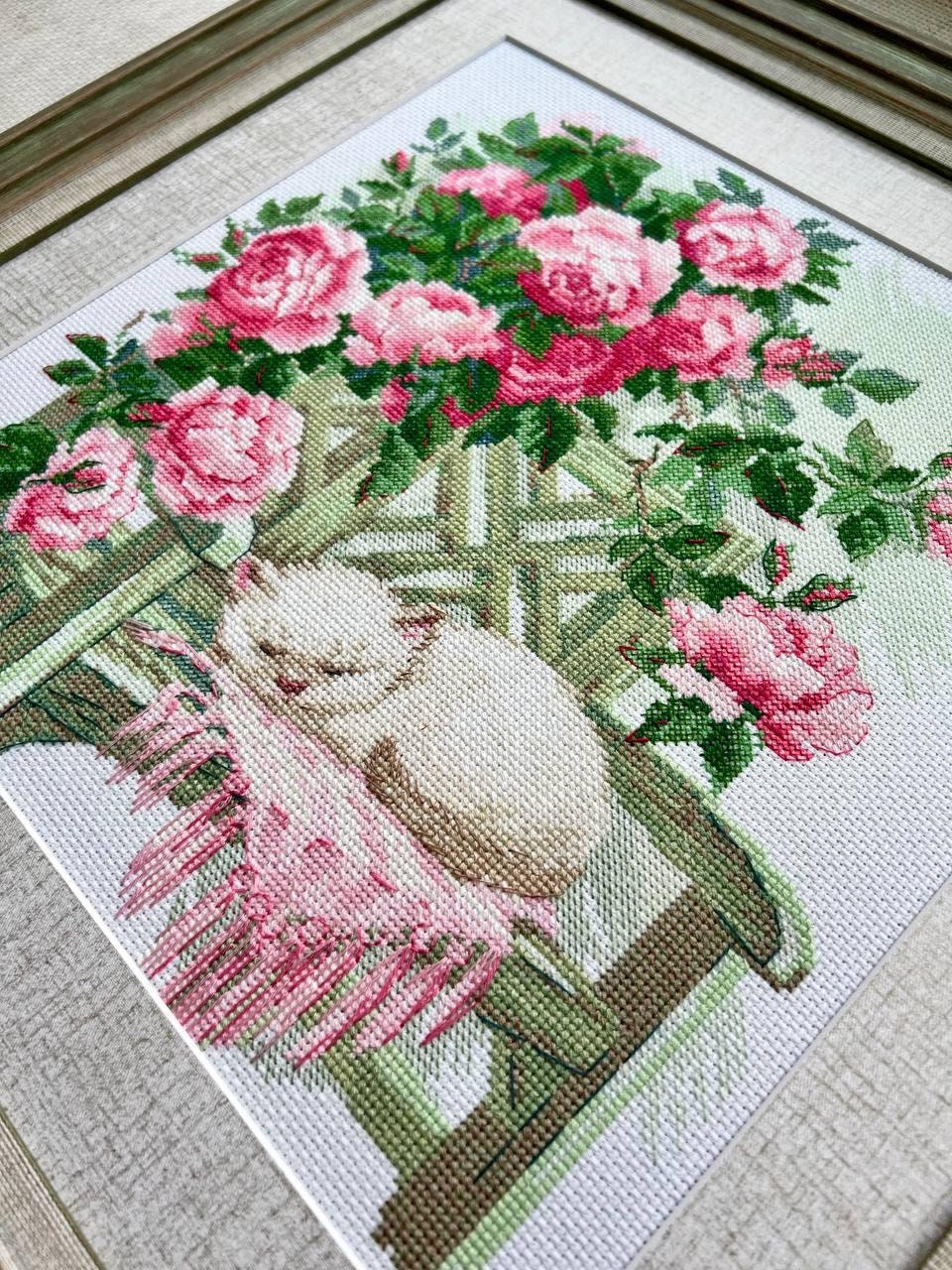 Kit Point De Croix Riolis 'Fais De Beaux Rêves' – 30x30 Cm, Toile Aida 14ct, Motif Compté