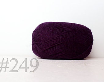 WOOL yarn 100%-knitting yarn - purple #249