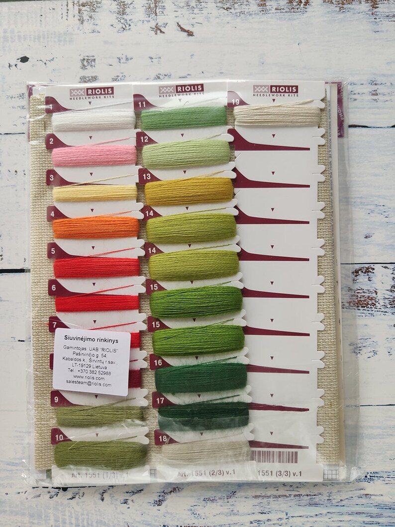 RIOLIS Garden Strawberry Embroidery Kit | Complete Cross-Stitch Set For Beginners & Experts