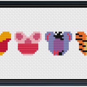 Mouse Ears Pooh and Friends Cross Stitch Pattern .PDF - Instant Download