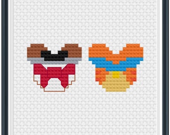 Mouse Ears Oliver and Company Cross Stitch Pattern .PDF - Instant Download