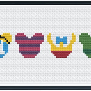 Mouse Ears Alice in Wonderland Cross Stitch Pattern .PDF - Instant Download