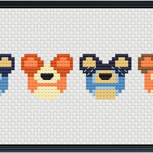 Mouse Ears Heelers Cross Stitch Pattern .PDF - Instant Download
