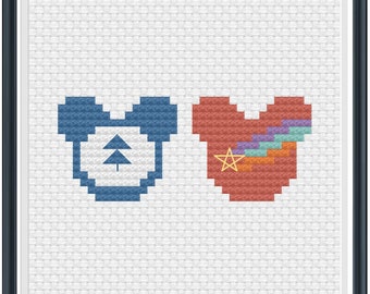 Mouse Ears Gravity Falls Cross Stitch Pattern .PDF - Instant Download