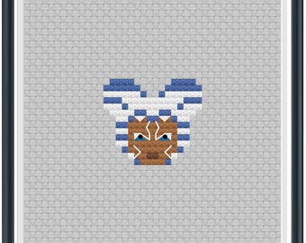 Mouse Ears Galaxy Ahsoka Tano Cross Stitch Pattern .PDF - Instant Download