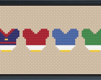 Mouse Ears DuckTales Cross Stitch Pattern .PDF - Instant Download