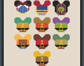 Mouse Ears Fairest of Them All Stitch Pattern .PDF - Instant Download