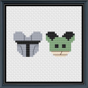 Mausohren Galaxy Mandalorian and Kind Kreuzstichmuster .PDF - Instant Download