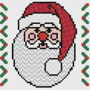 Padrão de ponto cruz Jolly St Nick .PDF - Download instantâneo