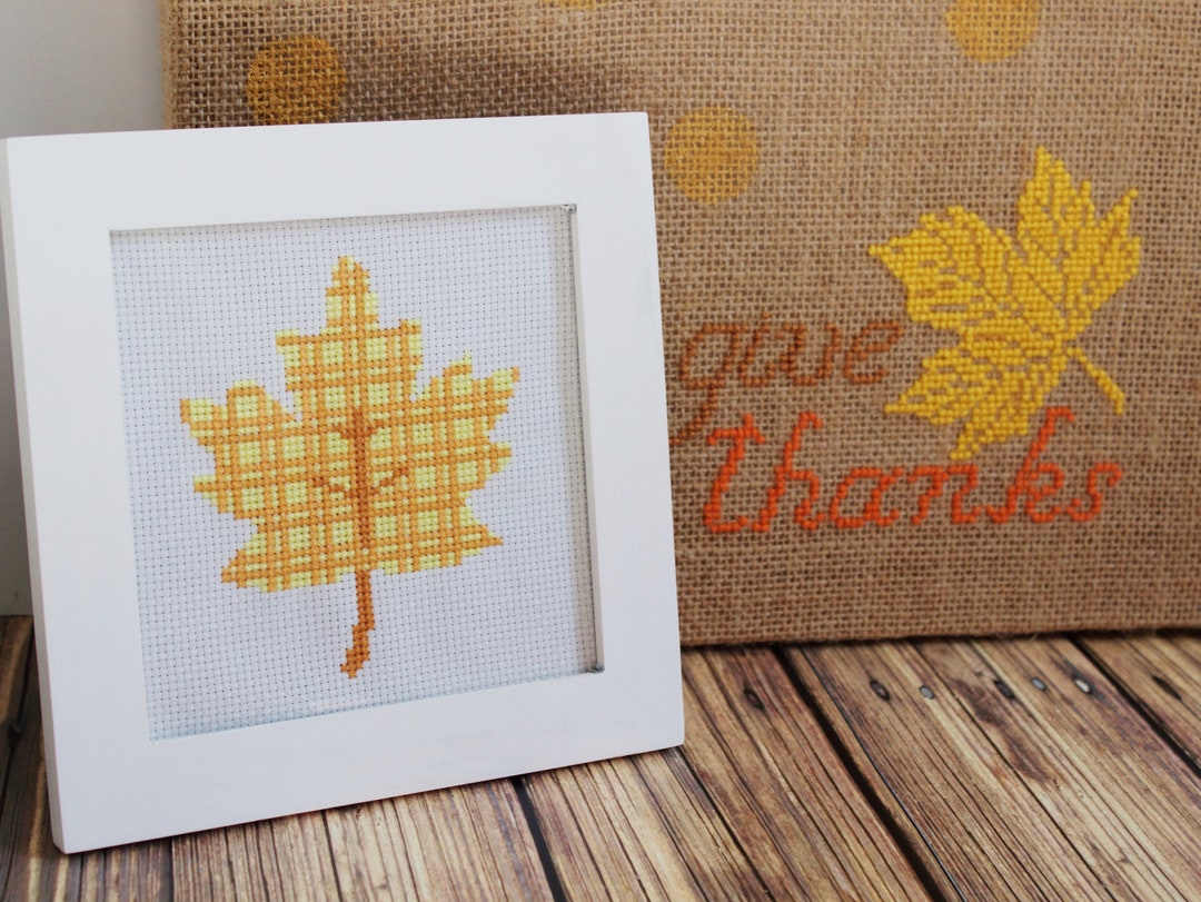 Fall Leaf Cross Stitch Pattern .PDF - Instant Download - Etsy Canada