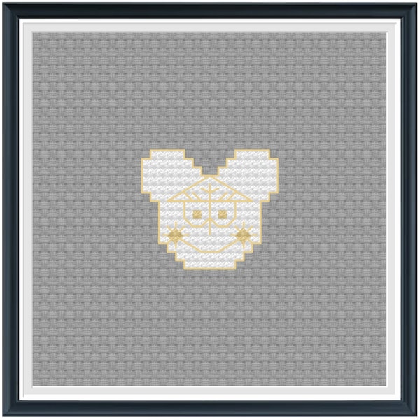 Mouse Ears Small World Clock Stitch Pattern .PDF - Instant Download