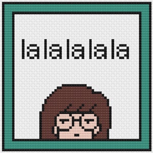 Daria ""La La"" Theme Song Kreuzstichmuster .PDF - Instant Download"