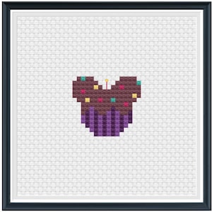 Oreilles de souris, Cupcake, point de croix, motif. PDF - Téléchargement immédiat