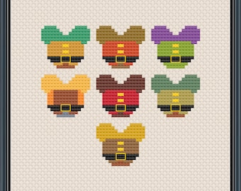 Mouse Ears Fairest Friends Stitch Pattern .PDF - Instant Download