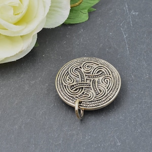 Gotland Fibel mit Ring aus der Vendel Zeit - Wikinger Schmuck - 1 Stück - Mittelalterliche Bronze Brosche