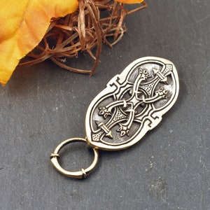 Viking tool brooch from tomb 501 by Birka - Norse apron dress jewelry - bronze brooch for viking woman