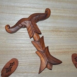 Wall decoration Irminsul made of wood about 17 cm - Powerful Germanic symbol - pagan decoration - Erminsul - world pillar - Yggdrasil