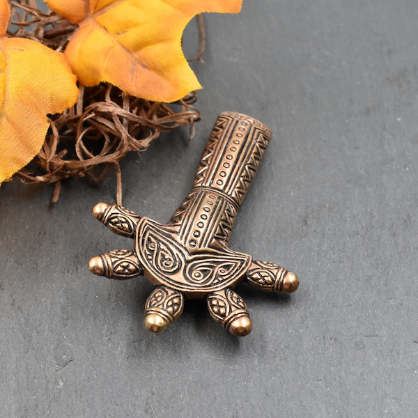 Germanic sleeve brooch - Alemannic brooch - Merovingian brooch bronze - Medieval jewelry - Medieval pin from BELANAS SCHATZKISTE