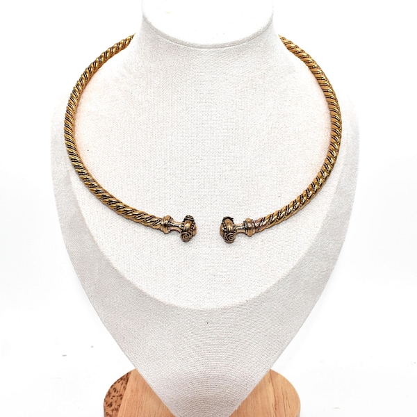 Celtic bronze Torque – authentic neck ring from the La Tène period for women and men - Spiral or Helix Ring