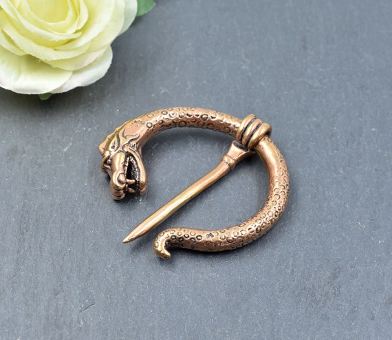 Large Bronze Dragon Brooch for Vikings and Celts Norse Bronze