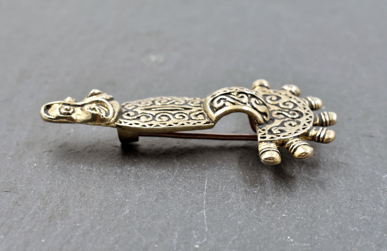 Frankish Bronze Bow Brooch 6th 7th Century Germanic / Etsy