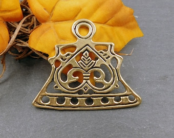 Chain distributor plates from Latvia - Viking replica bronze and silver plated - 2 pieces - SCA Jewelry