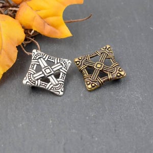 Viking brooch bronze or silver plated, Viking cross brooch bronze, medieval brooch, clasp, Viking jewellery