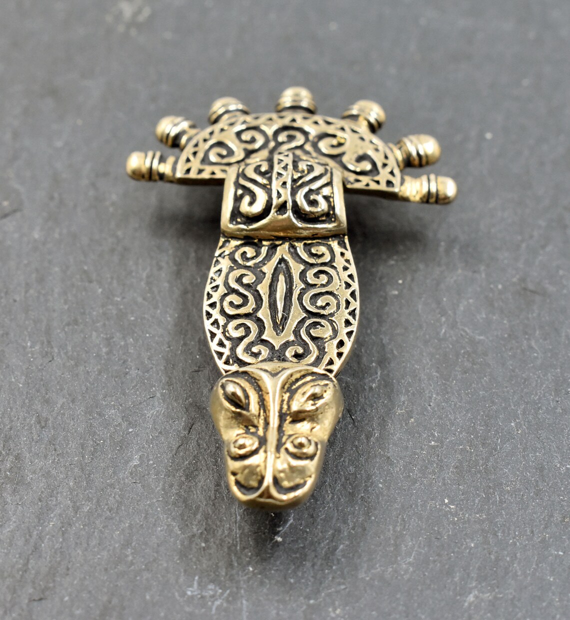 Frankish Bronze Bow Brooch 6th 7th Century Germanic / Etsy