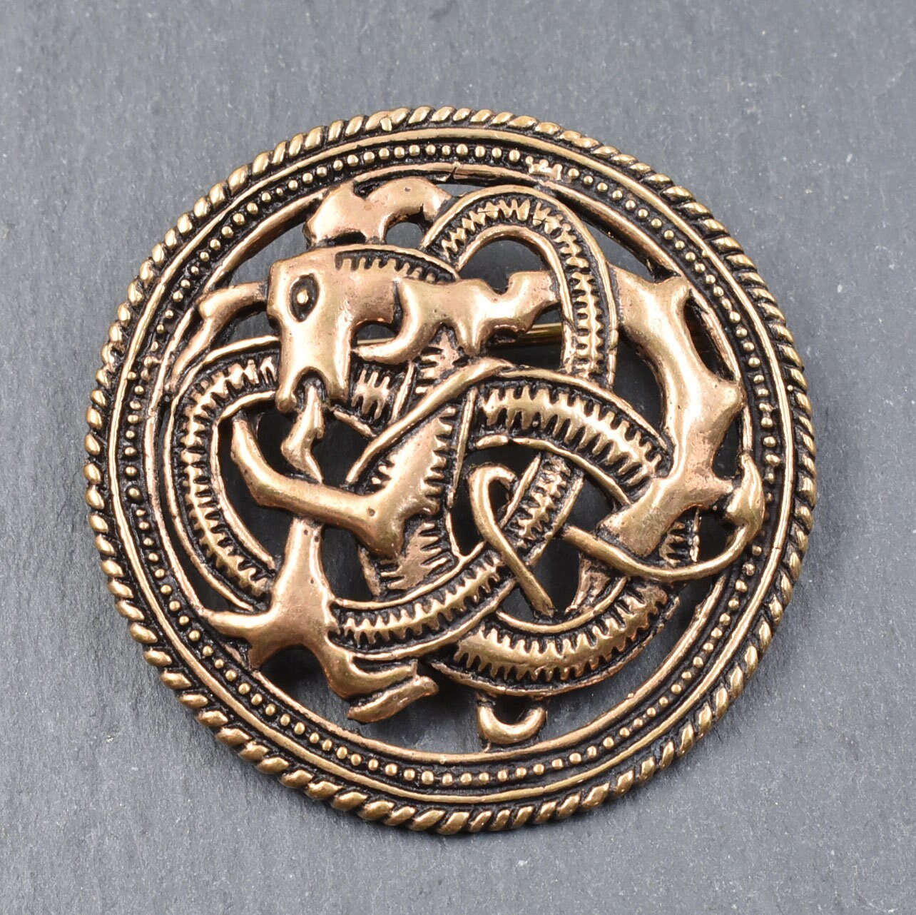 Bonarty Broche penannulaire rétro celtique viking avec