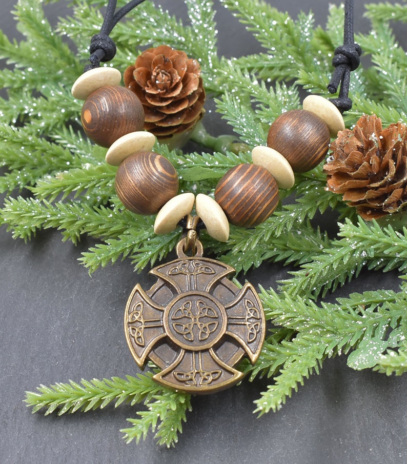 Celtic Ring Cross the Main Cross of the Celts With Wooden Etsy