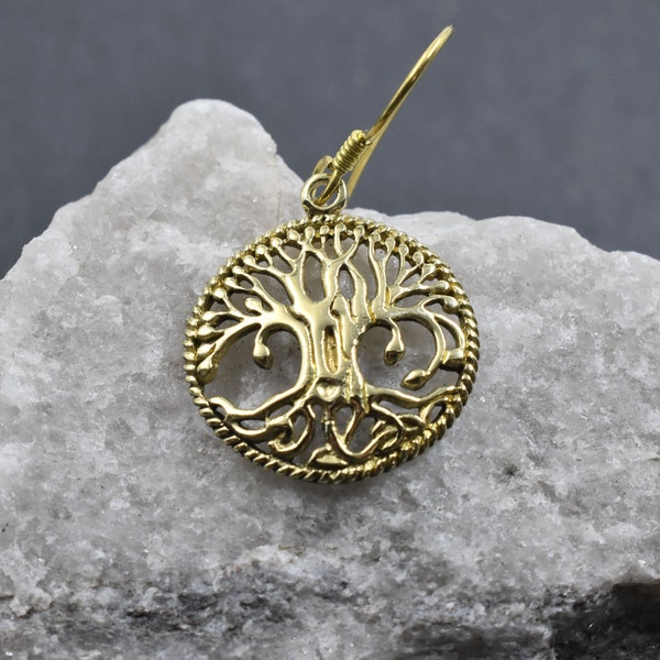 Yggdrasil Bronze Earrings - Tree of Life Earrings - Celtic Jewelry - Viking Jewelry - Pagan - 1 pair
