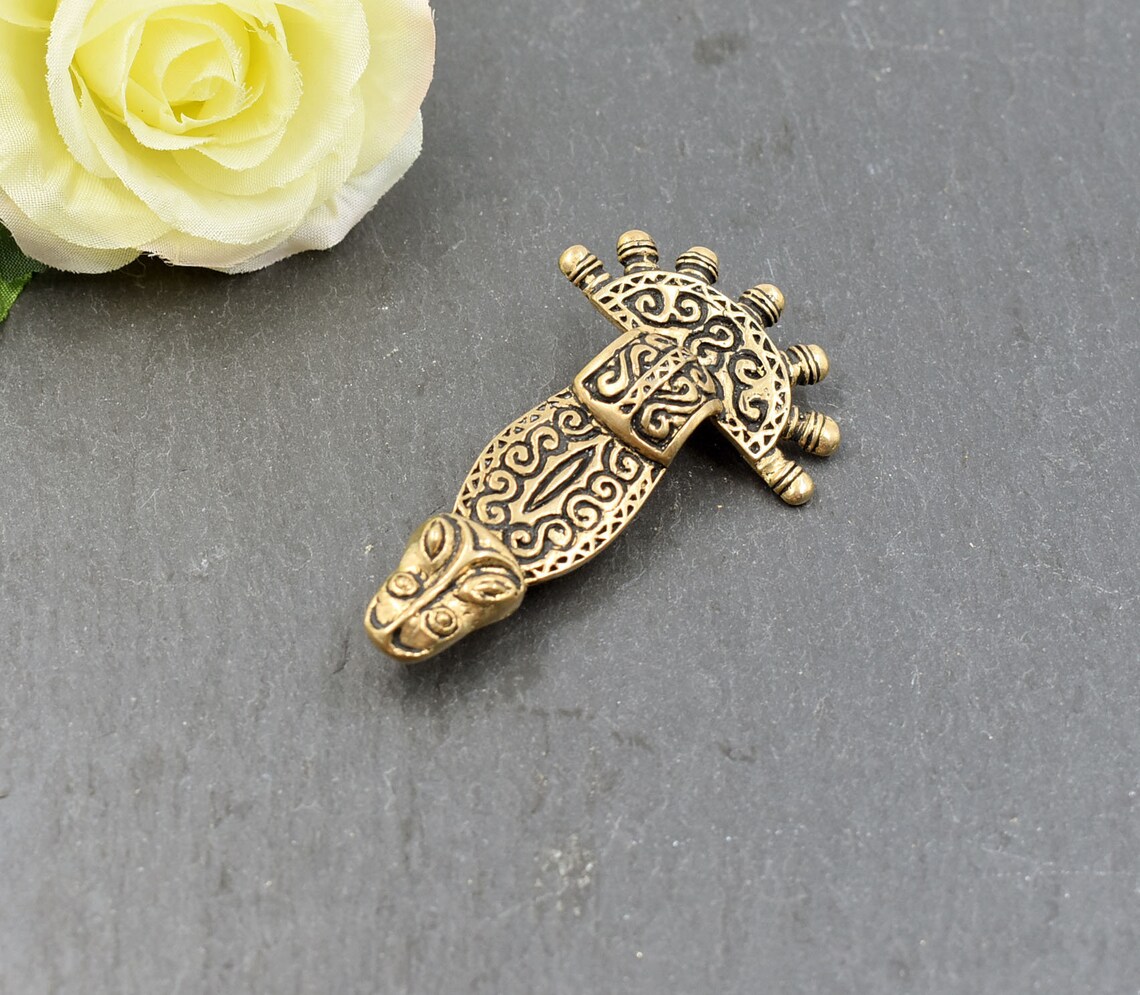 Frankish Bronze Bow Brooch 6th 7th Century Germanic / Etsy