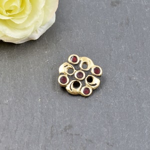 Frankish bronze cloisonné brooch - 6th century - Germanic brooch - Alemannic brooch - Medieval jewelry - Merovingian jewelry