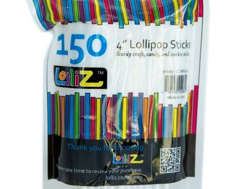 Creation Station Jumbo Lollipop Sticks, Natural 150 X 19mm, Wood