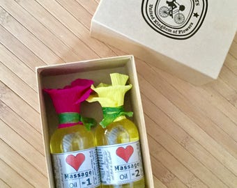 Verwöhnendes Massageöl Geschenkset - vegane Hautpflege, Entspannung