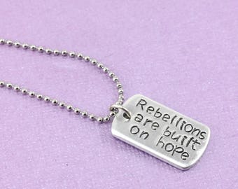 Rebellions Are Built On Hope • Rogue One • Mini Dogtag • Star Wars Jewelry • Rogue One Jewelry • Star Wars Necklace • Star Wars Rebellion