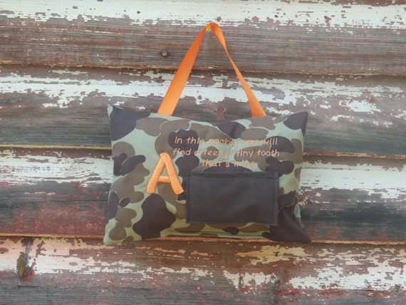 Little Boys Camo Toothfairy Pillow