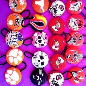 Cute covered button ponytail holder