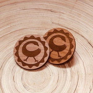Adinkra Sankofa Bird Studs // Afrocentric // Natural Wood // African and Caribbean Inspired Jewelry