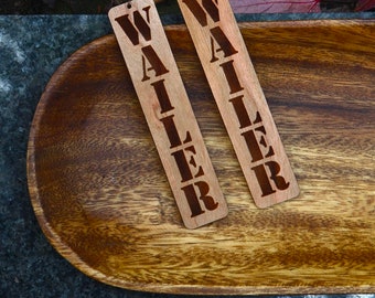 Wailer // Reggae Words // Afrocentric // Natural Wood // African and Caribbean Inspired Jewelry