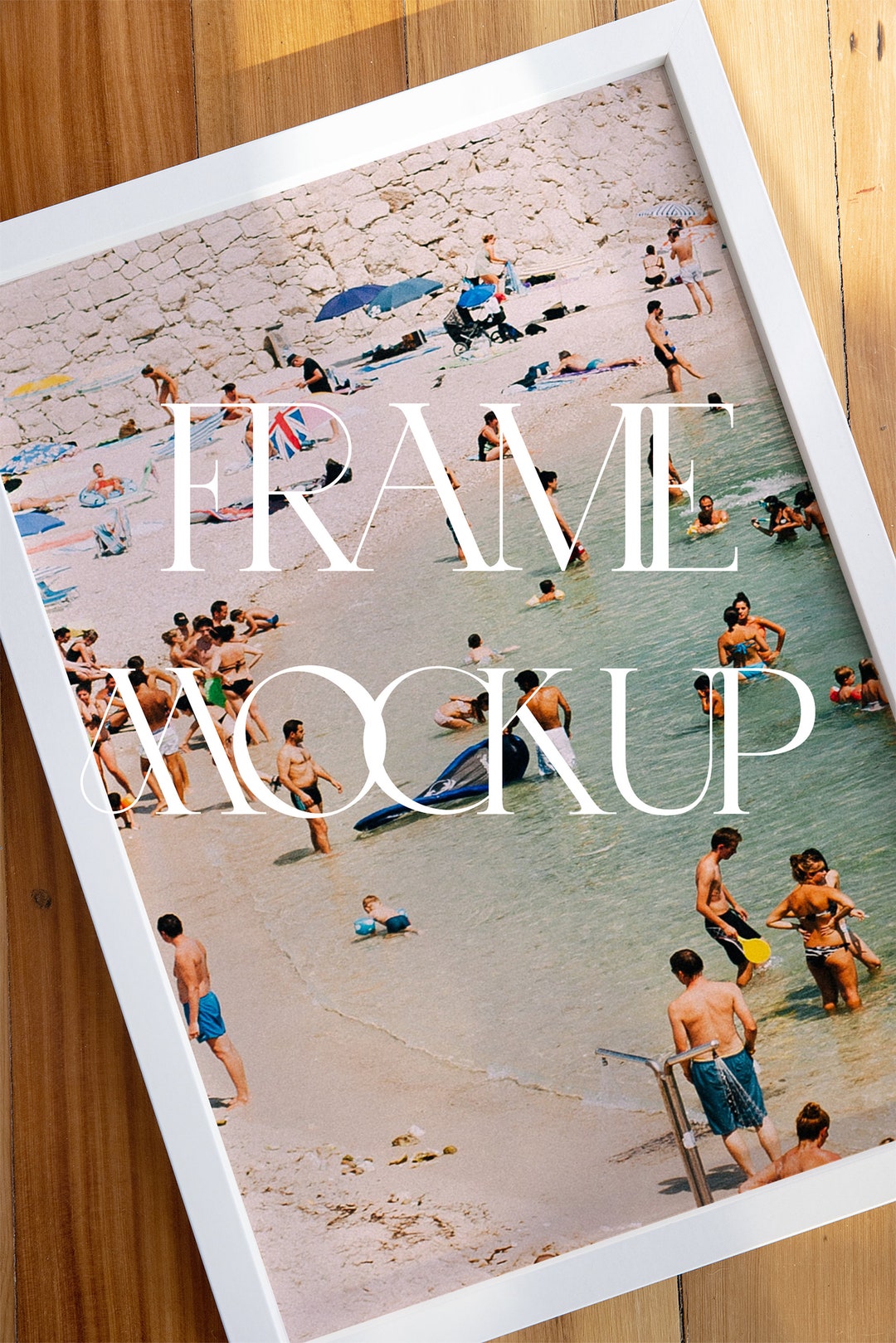 Portrait Frame Mockup With Light Reflection, A4 Close up ,art Poster