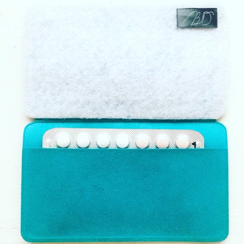 Turquoise Birth Control Case Blue Birth Control Case Green Etsy UK