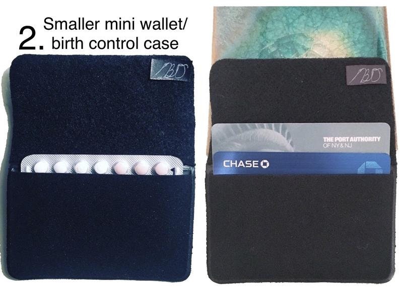 Metallic Birth Control Case Beaded Birth Control Case Metallic Pill Case Beaded Case Metallic Wallet Credit Card Sleeve Wallet image 3