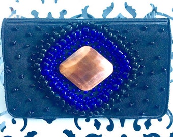 Birth Control Case | Beaded Birth Control Case | Pill Case | Beaded Wallet | Card Sleeve | Blue Wallet | Case | Credit Card Sleeve | Wallet